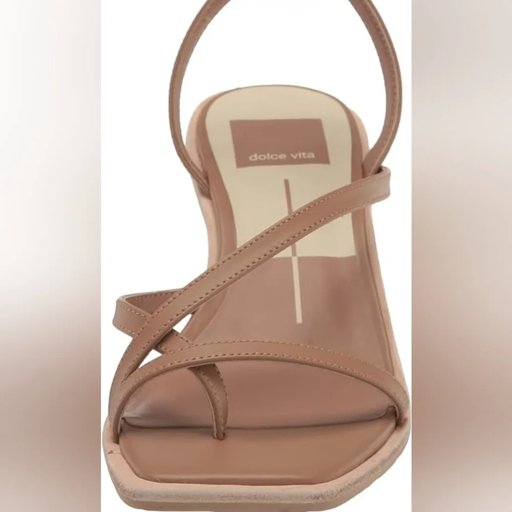 Dolce Vita Women's Gemini: Cafe Leather Ankle Strap Sandal Size 10